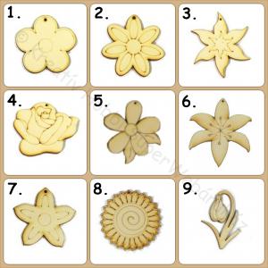 Telt virágok fafigurák többféle