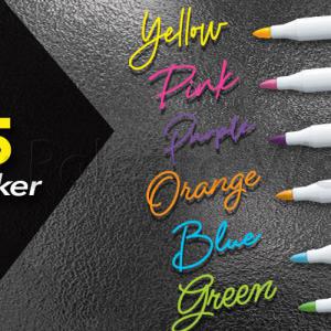 Üveg jelölő filc készlet 6 szín - Luxor