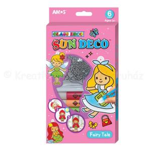 Üvegmatrica festék szett 6 x 10,5 ml + 6 db fényvarázs - Tündérmesék