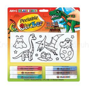 Üvegmatrica- fóliafesték szett 6 x 10,5 ml - Dínók