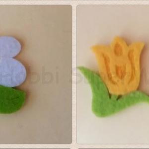 Virág filcfigura többféle