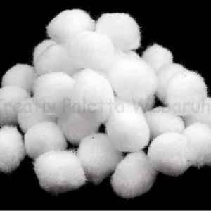 Zsenília golyó- pompon 2 cm 30 db - fehér