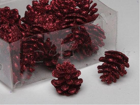 Toboz glitteres piros 4,5 cm