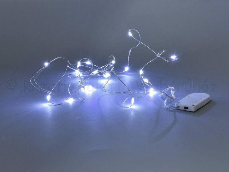 Tündérfény dekor füzér elemes,  2 m 20 LED
