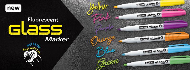 Üveg jelölő filc készlet 6 szín - Luxor
