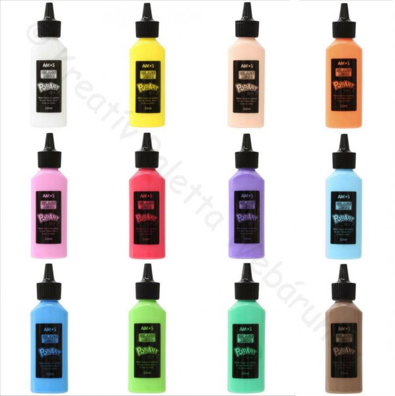 Üvegmatrica festék 22 ml - POP ART többféle telt színben