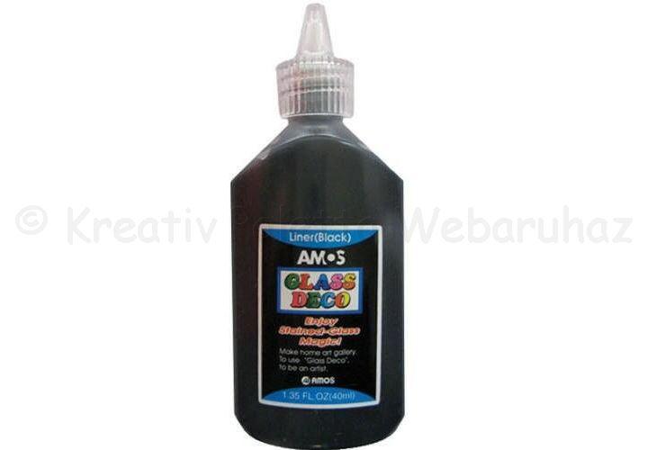 Üvegmatrica festék kontúr 40 ml - fekete