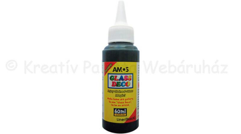 Üvegmatrica festék kontúr 60 ml - fekete