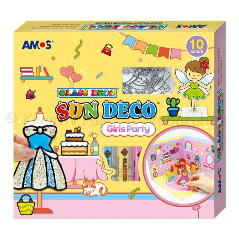 Üvegmatrica festék szett 10 x 10,5 ml+6 db fényvarázs+3D háttér - csajos buli