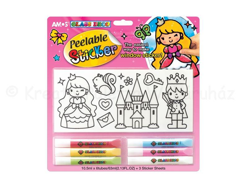 Üvegmatrica- fóliafesték szett 6 x 10,5 ml - Tündérmese