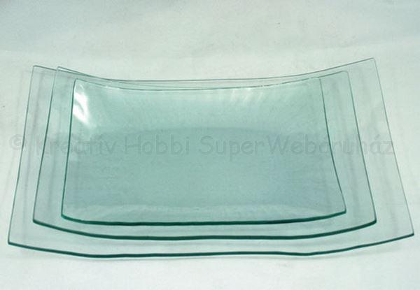 Üvegtál hajlított többféle méretben