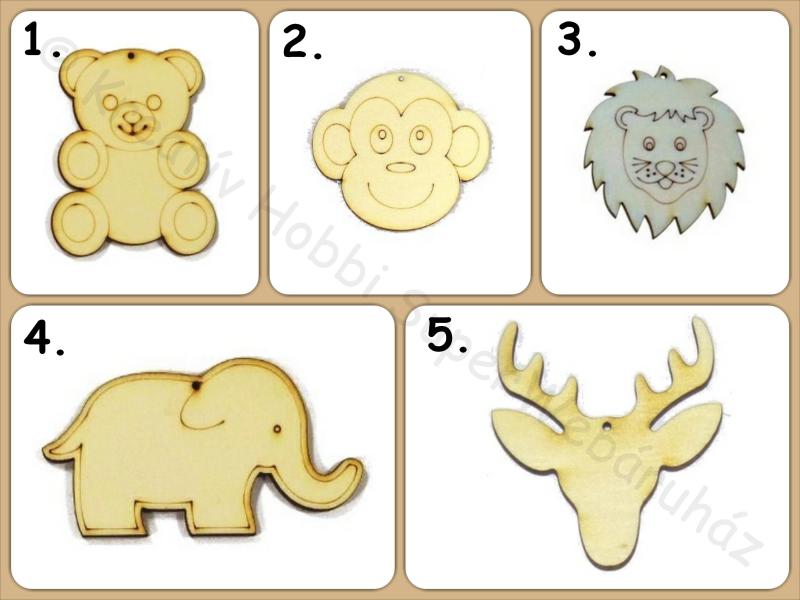 Vadállatok fafigura többféle