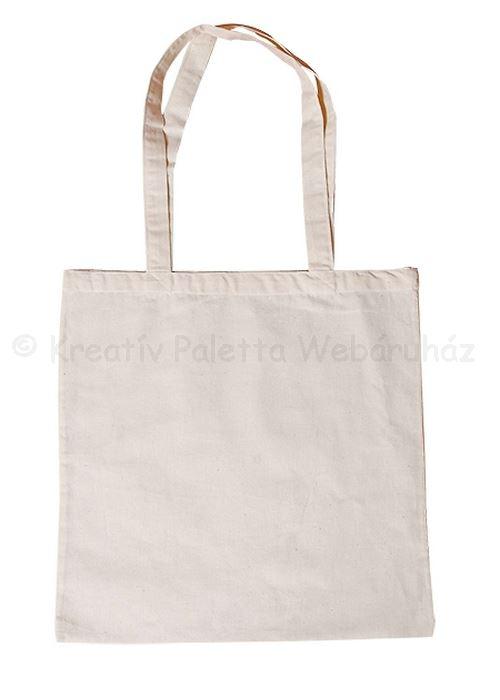 Vászon bevásárlószatyor hosszú fülű 38 x 42 cm - natúr