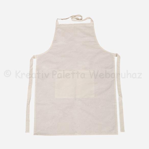 Vászon kötény zsebes 70 x 75 cm - natúr