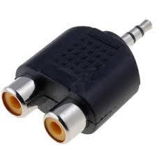 3.5-es JACK-2RCA alj adapter STEREO