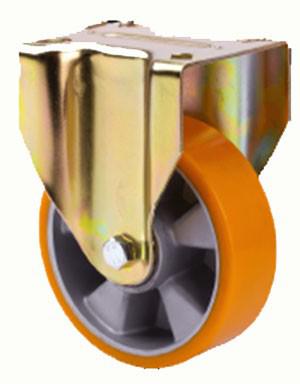 Aluminium kerék PUR futófelülettel fix villa 200 mm