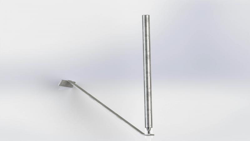 Antenna árboc tartó ferde tetőre 50cm