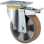 AVP aluminium kerék 125x50 mm forgó-fékes villa