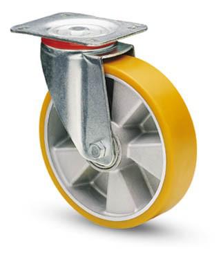 AVP aluminium kerék forgó villa 160 mm