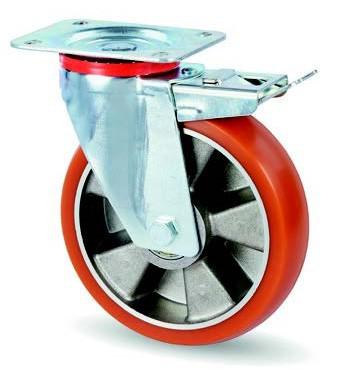 AVP aluminium kerék lekerekített futófelülettel forgó-fékes villa 160 mm