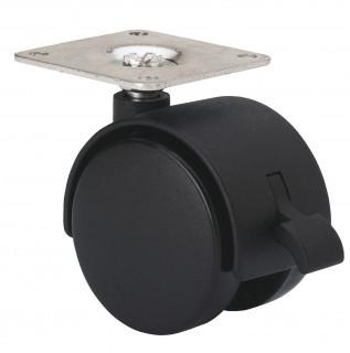 Bútor görgő talpas 40 mm forgó-fékes