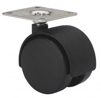 Bútor görgő talpas 40 mm forgó villás