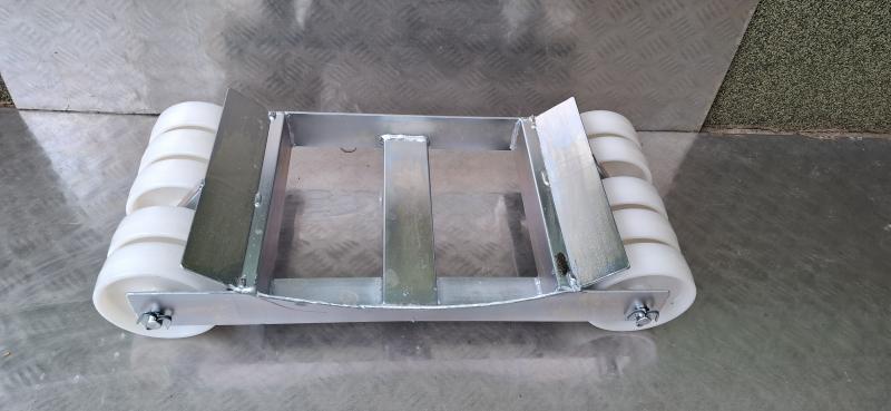 Gurító kocsi autómentősöknek 10x125mm poliamid kerék 15mm tengely