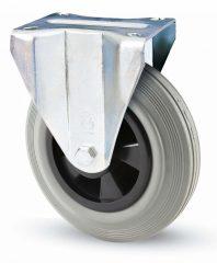 INOX szürke tömörgumis kerék fix villa 125 mm