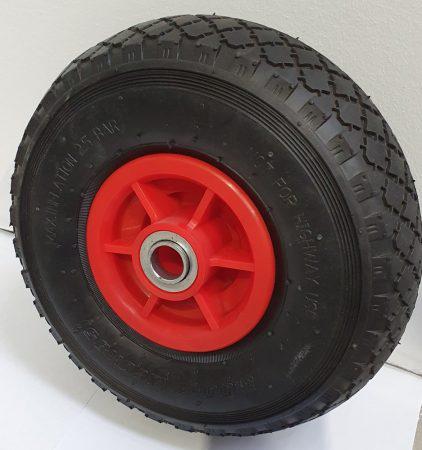 Molnárkocsi  kerék felfújható golyós csapágyas (10"x3.00-4)