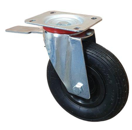 Molnárkocsi kerék forgó-fékes villa 200 mm műa