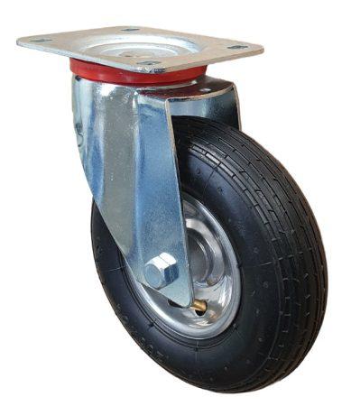 Molnárkocsi kerék forgó villa 200 mm fémfelnis