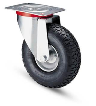 Molnárkocsi kerék forgó villa 260 mm fémfelnis