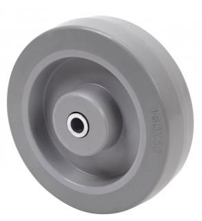 Szürke gumis műanyag kerék sikló csapágyas 75 mm