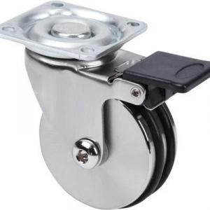 ALU-design kerék poliuretán futófelülettel 50mm forgó-fékes villa