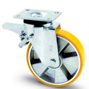 AVP aluminium kerék 125x40 mm forgó-fékes villa