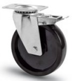Hőálló kerék (fenolic) forgó-fékes villa 125 mm