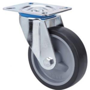 INOX elasztikus gumis kerék forgó villa 100 mm