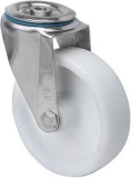 INOX poliamid kerék hátfuratós villa 100 mm