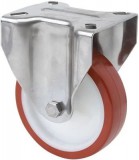 INOX poliamid kerék PUR  futó fix villa 150x42 mm