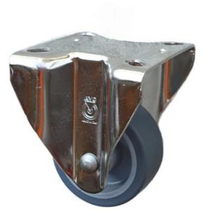 INOX szürke tömörgumis kerék fix villa 50 mm