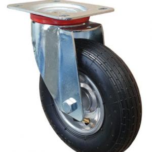 Molnárkocsi kerék forgó villa 200 mm fémfelnis