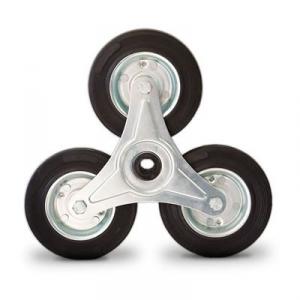 Molnárkocsi kerék lépcsőnjáró fém 150 mm tömör gumis