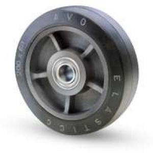 Öntöttvas kerék elasztikus gumis futó 200 mm