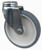 Szürke nyommentes kerék hátfuratos villa 100 mm