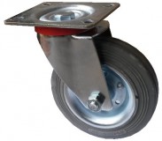 Tömörgumis kerék szürke forgó villa 150 mm