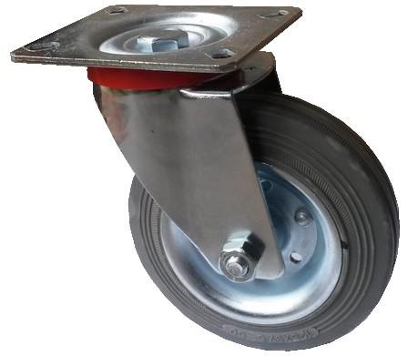 Tömörgumis kerék szürke forgó villa 125 mm