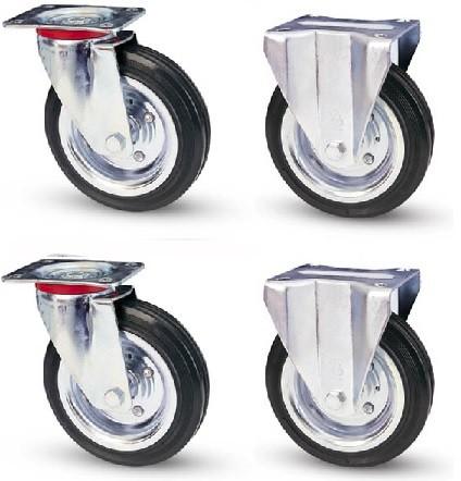 Tömörgumis kerékszett  80mm