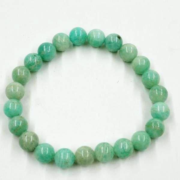 Amazonit ásványékszer golyós karkötő - 8 mm