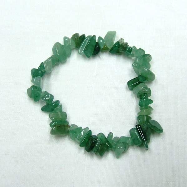 Aventurin ásványékszer szemcse karkötő