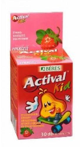 Béres Actival Kid eper ízű rágótabletta 30 szem